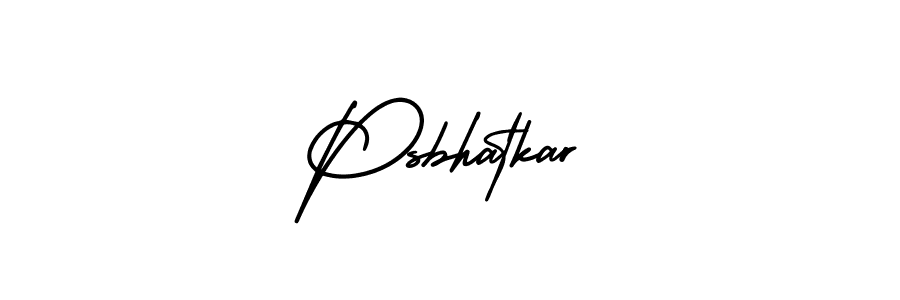 How to make Psbhatkar name signature. Use AmerikaSignatureDemo-Regular style for creating short signs online. This is the latest handwritten sign. Psbhatkar signature style 3 images and pictures png