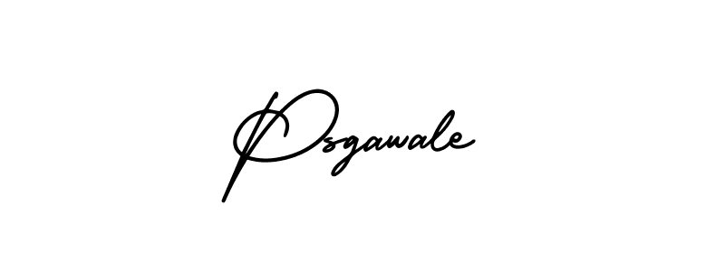 The best way (AmerikaSignatureDemo-Regular) to make a short signature is to pick only two or three words in your name. The name Psgawale include a total of six letters. For converting this name. Psgawale signature style 3 images and pictures png