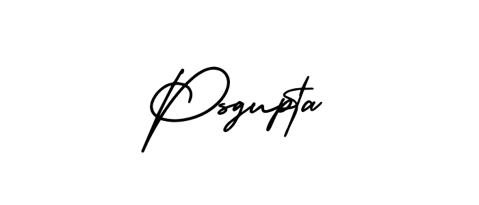 How to make Psgupta name signature. Use AmerikaSignatureDemo-Regular style for creating short signs online. This is the latest handwritten sign. Psgupta signature style 3 images and pictures png