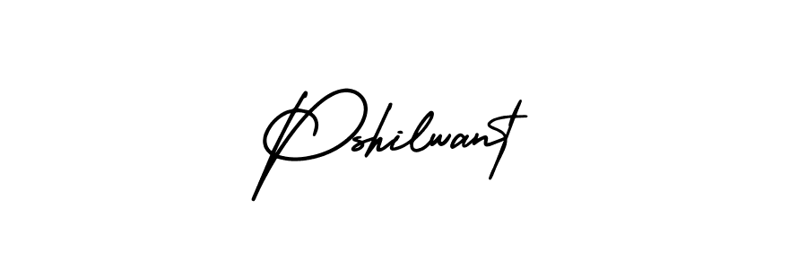 It looks lik you need a new signature style for name Pshilwant. Design unique handwritten (AmerikaSignatureDemo-Regular) signature with our free signature maker in just a few clicks. Pshilwant signature style 3 images and pictures png