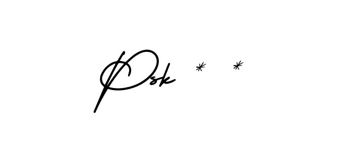 How to Draw Psk * * signature style? AmerikaSignatureDemo-Regular is a latest design signature styles for name Psk * *. Psk * * signature style 3 images and pictures png