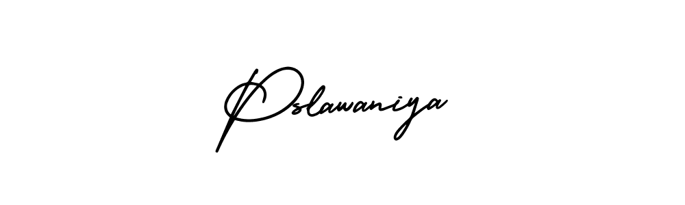 Create a beautiful signature design for name Pslawaniya. With this signature (AmerikaSignatureDemo-Regular) fonts, you can make a handwritten signature for free. Pslawaniya signature style 3 images and pictures png