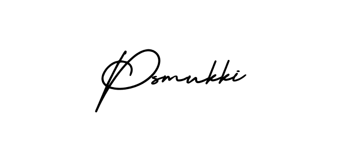 How to Draw Psmukki signature style? AmerikaSignatureDemo-Regular is a latest design signature styles for name Psmukki. Psmukki signature style 3 images and pictures png