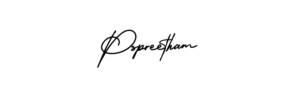 The best way (AmerikaSignatureDemo-Regular) to make a short signature is to pick only two or three words in your name. The name Pspreetham include a total of six letters. For converting this name. Pspreetham signature style 3 images and pictures png