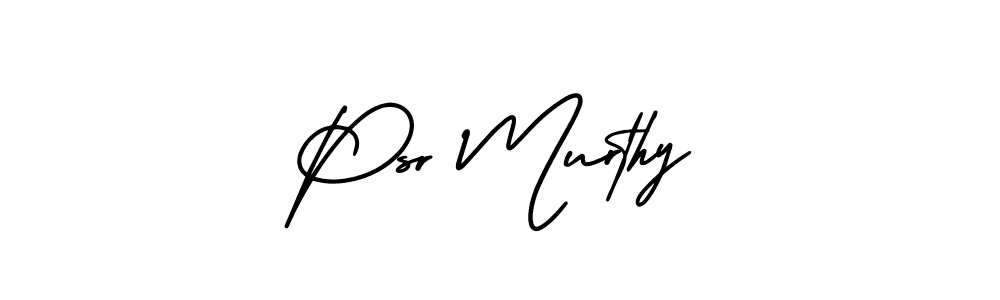This is the best signature style for the Psr Murthy name. Also you like these signature font (AmerikaSignatureDemo-Regular). Mix name signature. Psr Murthy signature style 3 images and pictures png