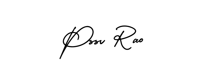 The best way (AmerikaSignatureDemo-Regular) to make a short signature is to pick only two or three words in your name. The name Pssv Rao include a total of six letters. For converting this name. Pssv Rao signature style 3 images and pictures png