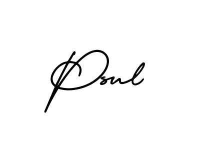 Also You can easily find your signature by using the search form. We will create Psul name handwritten signature images for you free of cost using AmerikaSignatureDemo-Regular sign style. Psul signature style 3 images and pictures png