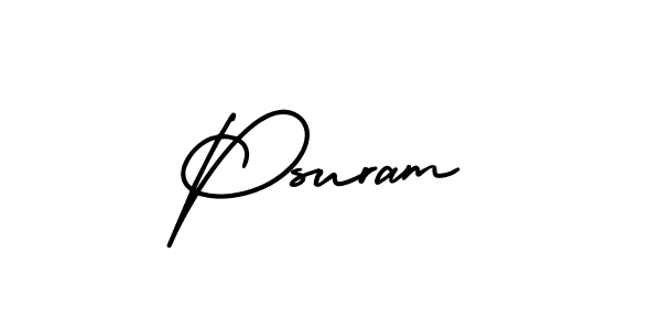 Design your own signature with our free online signature maker. With this signature software, you can create a handwritten (AmerikaSignatureDemo-Regular) signature for name Psuram. Psuram signature style 3 images and pictures png