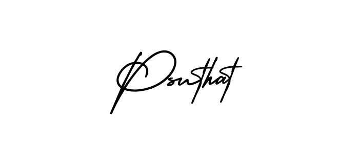 Also we have Psuthat name is the best signature style. Create professional handwritten signature collection using AmerikaSignatureDemo-Regular autograph style. Psuthat signature style 3 images and pictures png
