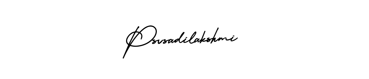 Make a beautiful signature design for name Psvsadilakshmi. With this signature (AmerikaSignatureDemo-Regular) style, you can create a handwritten signature for free. Psvsadilakshmi signature style 3 images and pictures png