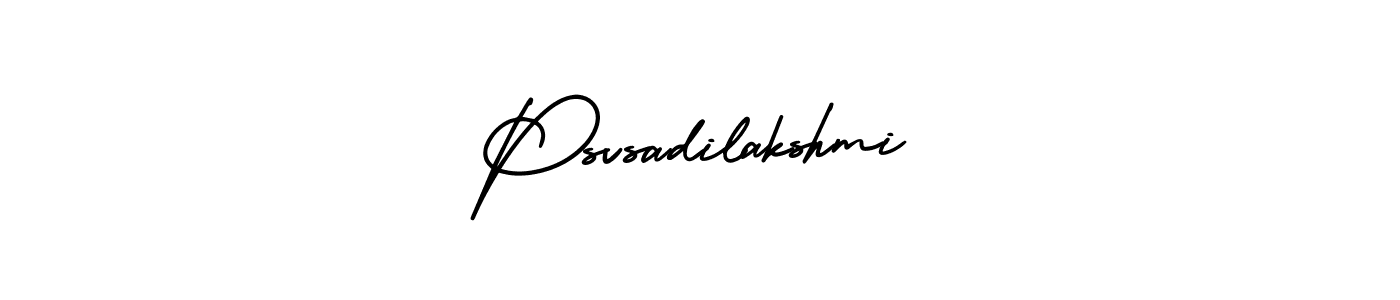 How to make Psvsadilakshmi signature? AmerikaSignatureDemo-Regular is a professional autograph style. Create handwritten signature for Psvsadilakshmi name. Psvsadilakshmi signature style 3 images and pictures png