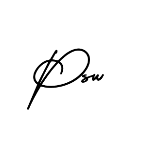 Make a beautiful signature design for name Psw. With this signature (AmerikaSignatureDemo-Regular) style, you can create a handwritten signature for free. Psw signature style 3 images and pictures png