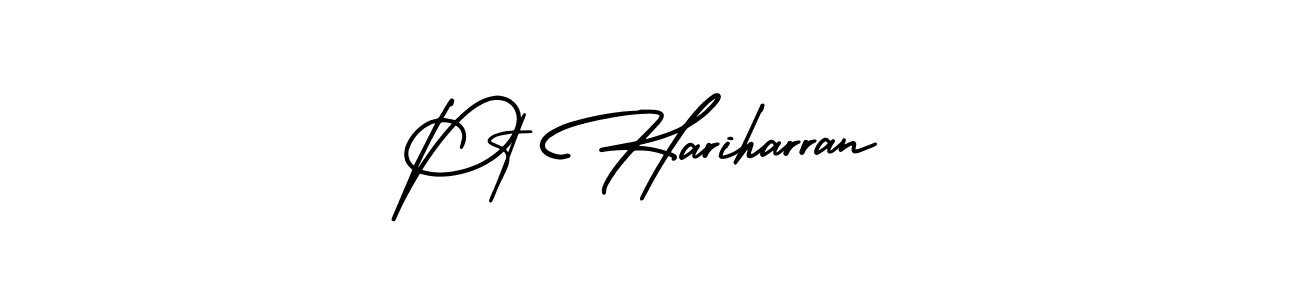 How to make Pt Hariharran name signature. Use AmerikaSignatureDemo-Regular style for creating short signs online. This is the latest handwritten sign. Pt Hariharran signature style 3 images and pictures png