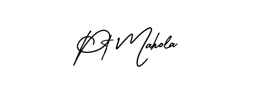 AmerikaSignatureDemo-Regular is a professional signature style that is perfect for those who want to add a touch of class to their signature. It is also a great choice for those who want to make their signature more unique. Get Pt Mahola name to fancy signature for free. Pt Mahola signature style 3 images and pictures png
