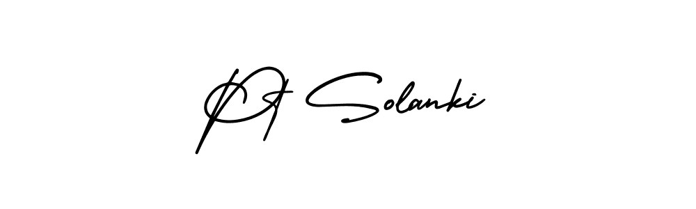 It looks lik you need a new signature style for name Pt Solanki. Design unique handwritten (AmerikaSignatureDemo-Regular) signature with our free signature maker in just a few clicks. Pt Solanki signature style 3 images and pictures png