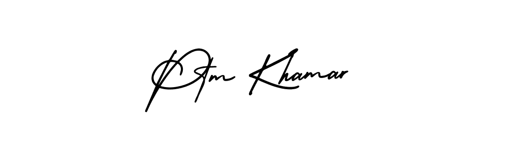 How to Draw Ptm Khamar signature style? AmerikaSignatureDemo-Regular is a latest design signature styles for name Ptm Khamar. Ptm Khamar signature style 3 images and pictures png