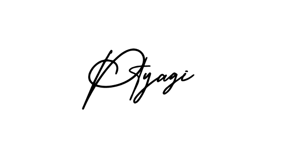Similarly AmerikaSignatureDemo-Regular is the best handwritten signature design. Signature creator online .You can use it as an online autograph creator for name Ptyagi. Ptyagi signature style 3 images and pictures png