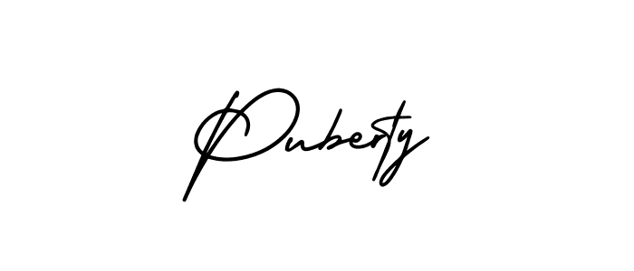 How to make Puberty signature? AmerikaSignatureDemo-Regular is a professional autograph style. Create handwritten signature for Puberty name. Puberty signature style 3 images and pictures png