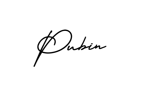 Create a beautiful signature design for name Pubin. With this signature (AmerikaSignatureDemo-Regular) fonts, you can make a handwritten signature for free. Pubin signature style 3 images and pictures png