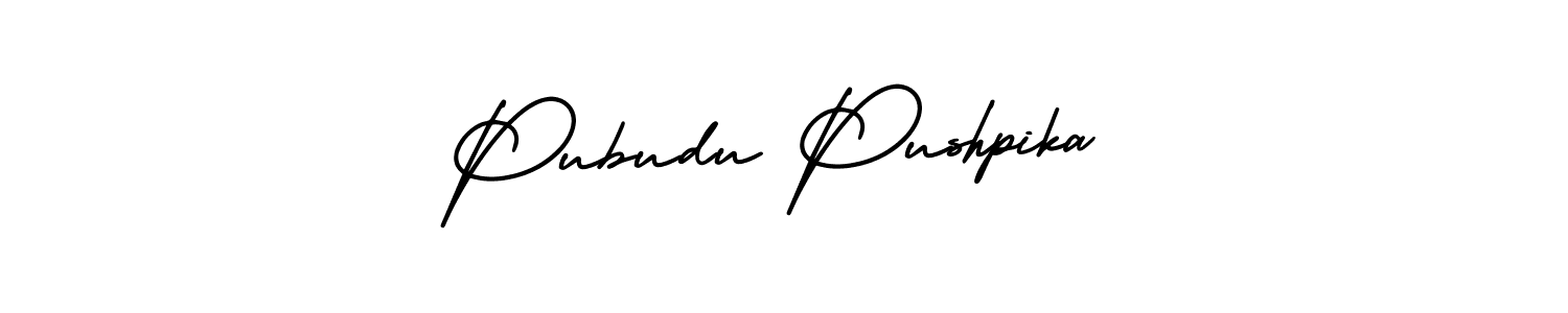 Also we have Pubudu Pushpika name is the best signature style. Create professional handwritten signature collection using AmerikaSignatureDemo-Regular autograph style. Pubudu Pushpika signature style 3 images and pictures png