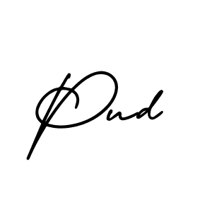 Create a beautiful signature design for name Pud. With this signature (AmerikaSignatureDemo-Regular) fonts, you can make a handwritten signature for free. Pud signature style 3 images and pictures png