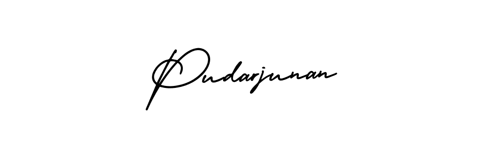 How to make Pudarjunan signature? AmerikaSignatureDemo-Regular is a professional autograph style. Create handwritten signature for Pudarjunan name. Pudarjunan signature style 3 images and pictures png