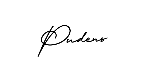 AmerikaSignatureDemo-Regular is a professional signature style that is perfect for those who want to add a touch of class to their signature. It is also a great choice for those who want to make their signature more unique. Get Pudens name to fancy signature for free. Pudens signature style 3 images and pictures png
