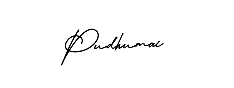 Use a signature maker to create a handwritten signature online. With this signature software, you can design (AmerikaSignatureDemo-Regular) your own signature for name Pudhumai. Pudhumai signature style 3 images and pictures png