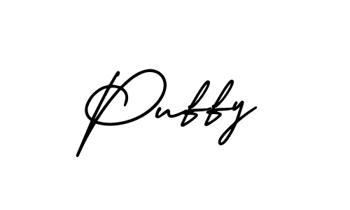 It looks lik you need a new signature style for name Puffy. Design unique handwritten (AmerikaSignatureDemo-Regular) signature with our free signature maker in just a few clicks. Puffy signature style 3 images and pictures png