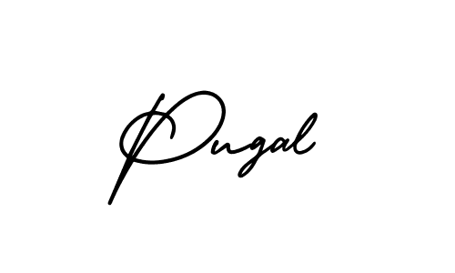 How to make Pugal name signature. Use AmerikaSignatureDemo-Regular style for creating short signs online. This is the latest handwritten sign. Pugal signature style 3 images and pictures png