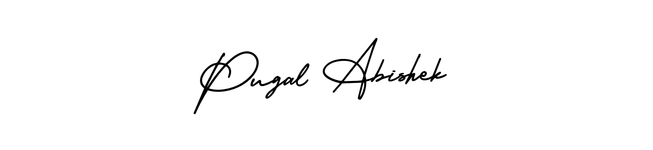 Also You can easily find your signature by using the search form. We will create Pugal Abishek name handwritten signature images for you free of cost using AmerikaSignatureDemo-Regular sign style. Pugal Abishek signature style 3 images and pictures png