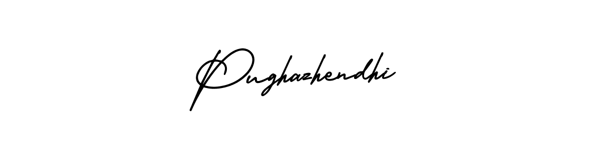 Pughazhendhi stylish signature style. Best Handwritten Sign (AmerikaSignatureDemo-Regular) for my name. Handwritten Signature Collection Ideas for my name Pughazhendhi. Pughazhendhi signature style 3 images and pictures png