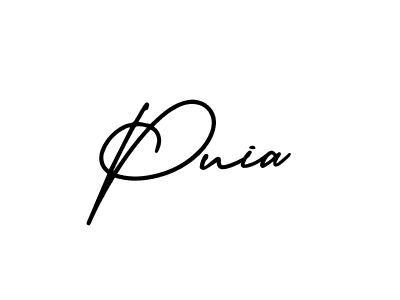 Create a beautiful signature design for name Puia. With this signature (AmerikaSignatureDemo-Regular) fonts, you can make a handwritten signature for free. Puia signature style 3 images and pictures png
