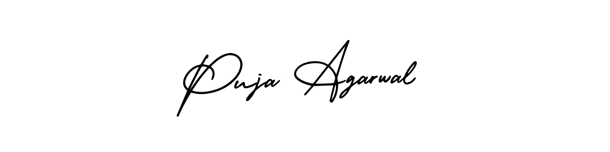 if you are searching for the best signature style for your name Puja Agarwal. so please give up your signature search. here we have designed multiple signature styles  using AmerikaSignatureDemo-Regular. Puja Agarwal signature style 3 images and pictures png