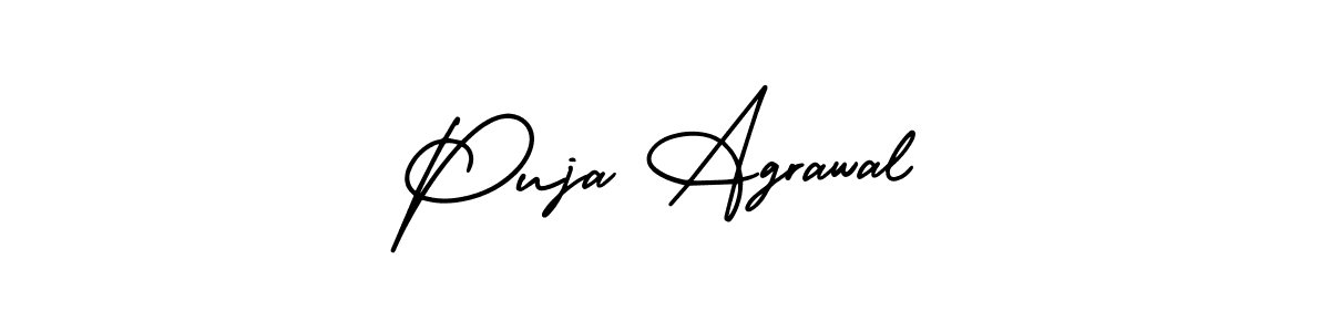 Create a beautiful signature design for name Puja Agrawal. With this signature (AmerikaSignatureDemo-Regular) fonts, you can make a handwritten signature for free. Puja Agrawal signature style 3 images and pictures png