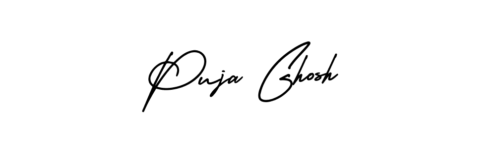 Use a signature maker to create a handwritten signature online. With this signature software, you can design (AmerikaSignatureDemo-Regular) your own signature for name Puja Ghosh. Puja Ghosh signature style 3 images and pictures png