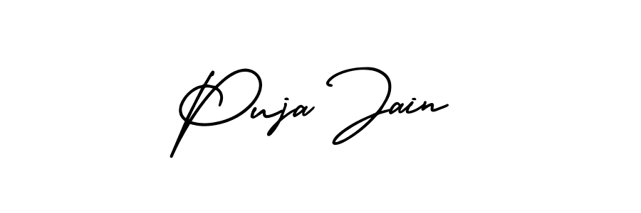 Also You can easily find your signature by using the search form. We will create Puja Jain name handwritten signature images for you free of cost using AmerikaSignatureDemo-Regular sign style. Puja Jain signature style 3 images and pictures png