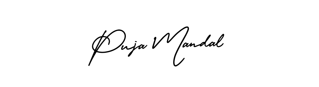 Create a beautiful signature design for name Puja Mandal. With this signature (AmerikaSignatureDemo-Regular) fonts, you can make a handwritten signature for free. Puja Mandal signature style 3 images and pictures png
