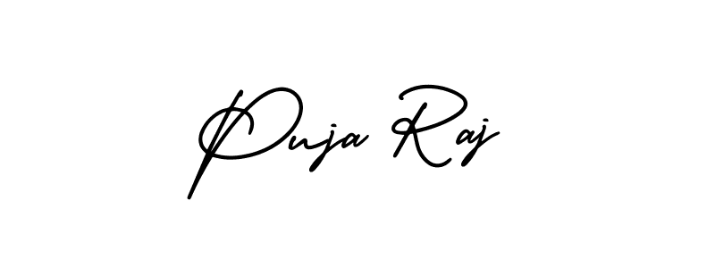 Create a beautiful signature design for name Puja Raj. With this signature (AmerikaSignatureDemo-Regular) fonts, you can make a handwritten signature for free. Puja Raj signature style 3 images and pictures png