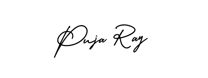 How to Draw Puja Ray signature style? AmerikaSignatureDemo-Regular is a latest design signature styles for name Puja Ray. Puja Ray signature style 3 images and pictures png