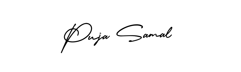 Best and Professional Signature Style for Puja Samal. AmerikaSignatureDemo-Regular Best Signature Style Collection. Puja Samal signature style 3 images and pictures png