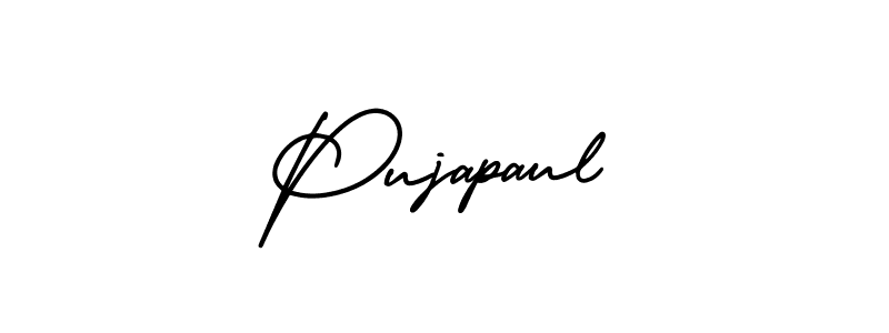 Design your own signature with our free online signature maker. With this signature software, you can create a handwritten (AmerikaSignatureDemo-Regular) signature for name Pujapaul. Pujapaul signature style 3 images and pictures png