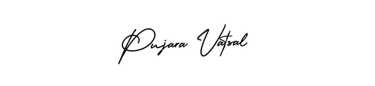 How to make Pujara Vatsal name signature. Use AmerikaSignatureDemo-Regular style for creating short signs online. This is the latest handwritten sign. Pujara Vatsal signature style 3 images and pictures png