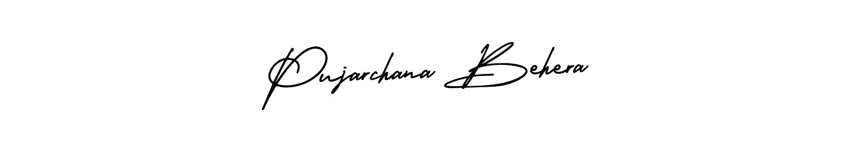 if you are searching for the best signature style for your name Pujarchana Behera. so please give up your signature search. here we have designed multiple signature styles  using AmerikaSignatureDemo-Regular. Pujarchana Behera signature style 3 images and pictures png