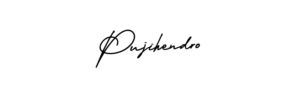 It looks lik you need a new signature style for name Pujihendro. Design unique handwritten (AmerikaSignatureDemo-Regular) signature with our free signature maker in just a few clicks. Pujihendro signature style 3 images and pictures png