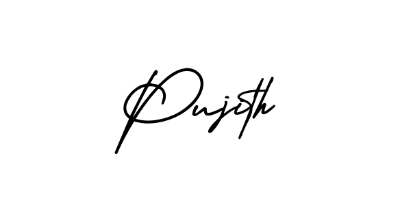 Also You can easily find your signature by using the search form. We will create Pujith name handwritten signature images for you free of cost using AmerikaSignatureDemo-Regular sign style. Pujith signature style 3 images and pictures png