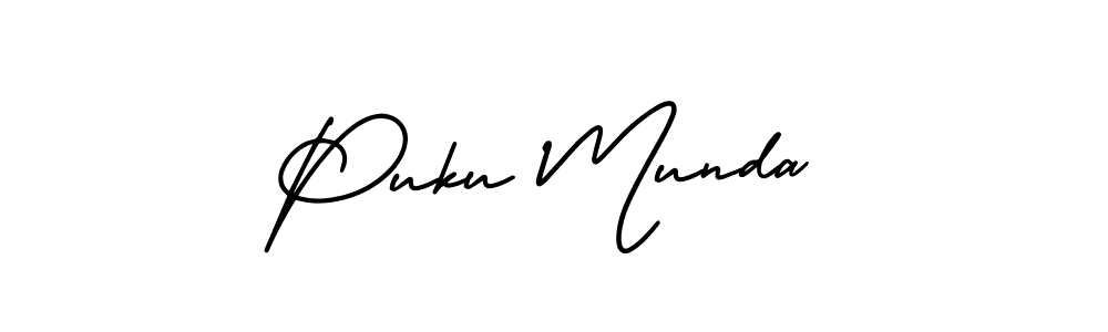 How to Draw Puku Munda signature style? AmerikaSignatureDemo-Regular is a latest design signature styles for name Puku Munda. Puku Munda signature style 3 images and pictures png