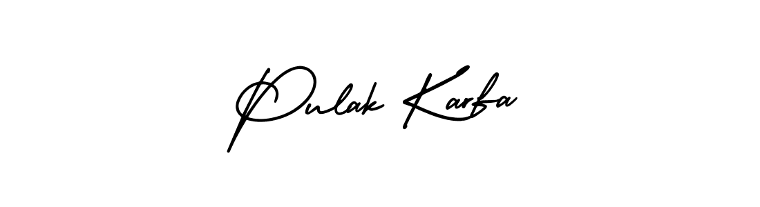 Design your own signature with our free online signature maker. With this signature software, you can create a handwritten (AmerikaSignatureDemo-Regular) signature for name Pulak Karfa. Pulak Karfa signature style 3 images and pictures png