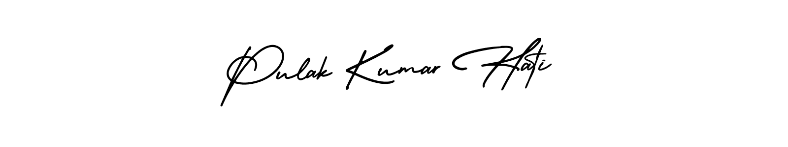 Use a signature maker to create a handwritten signature online. With this signature software, you can design (AmerikaSignatureDemo-Regular) your own signature for name Pulak Kumar Hati. Pulak Kumar Hati signature style 3 images and pictures png