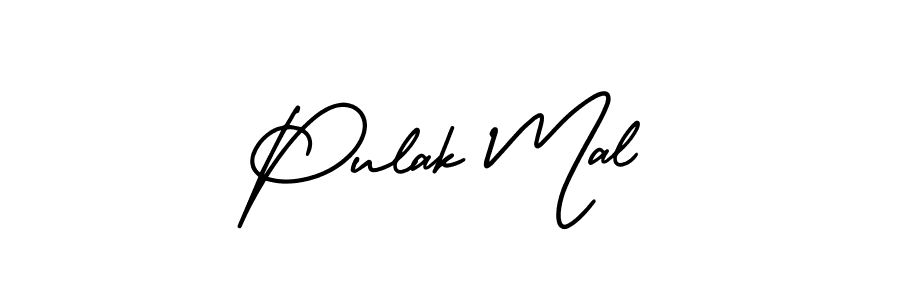 Create a beautiful signature design for name Pulak Mal. With this signature (AmerikaSignatureDemo-Regular) fonts, you can make a handwritten signature for free. Pulak Mal signature style 3 images and pictures png